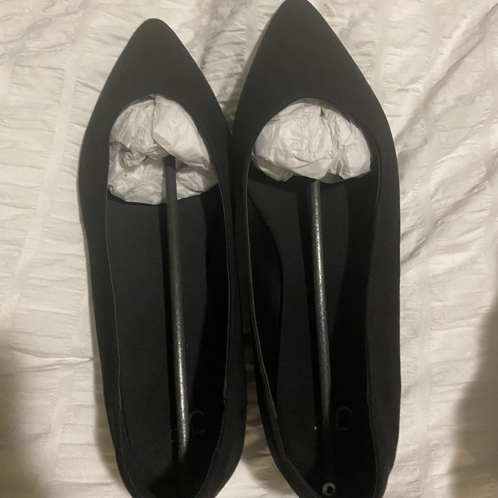JustFab Black Flats